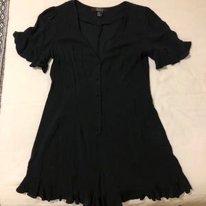 Black Ruffle Romper